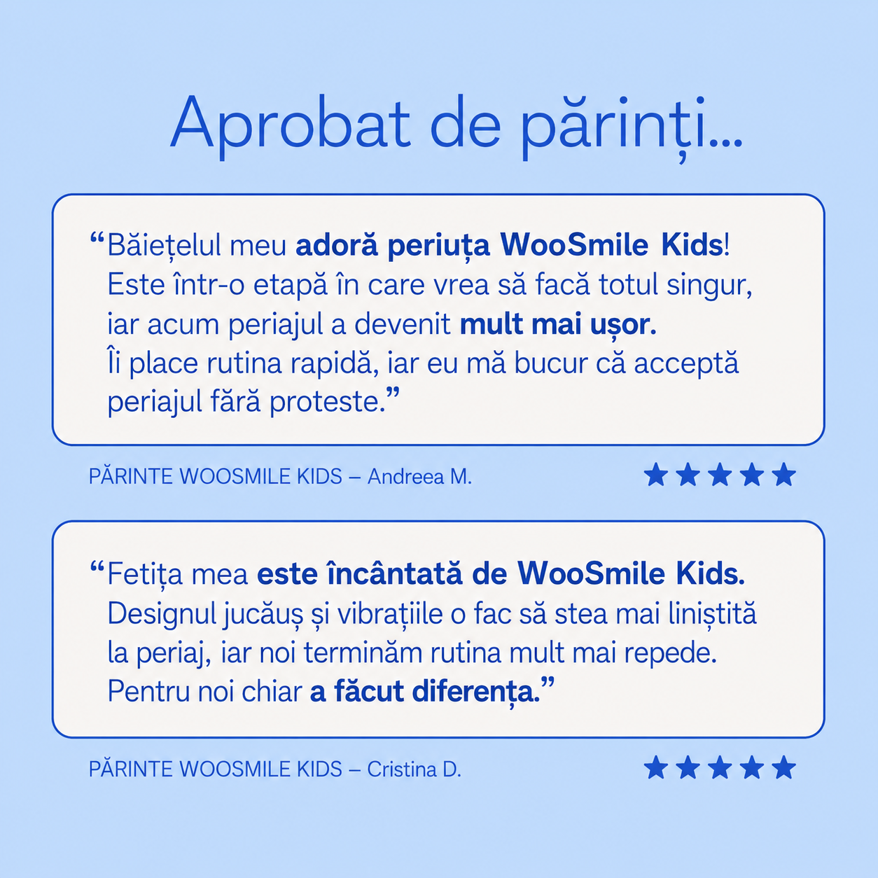 Periuța electrică WooSmile Kids